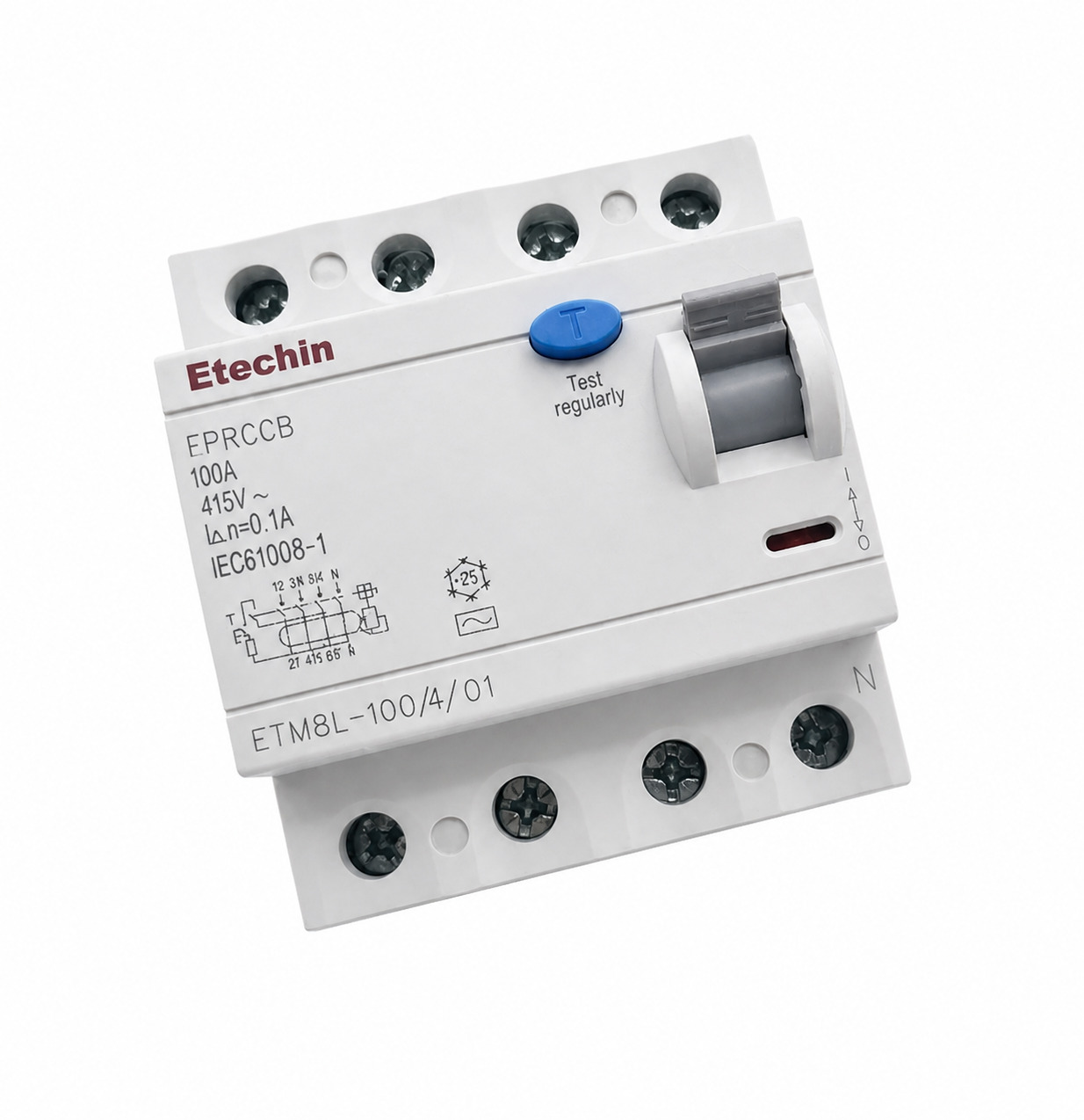 RCCB ETECHIN 100A BREAKER