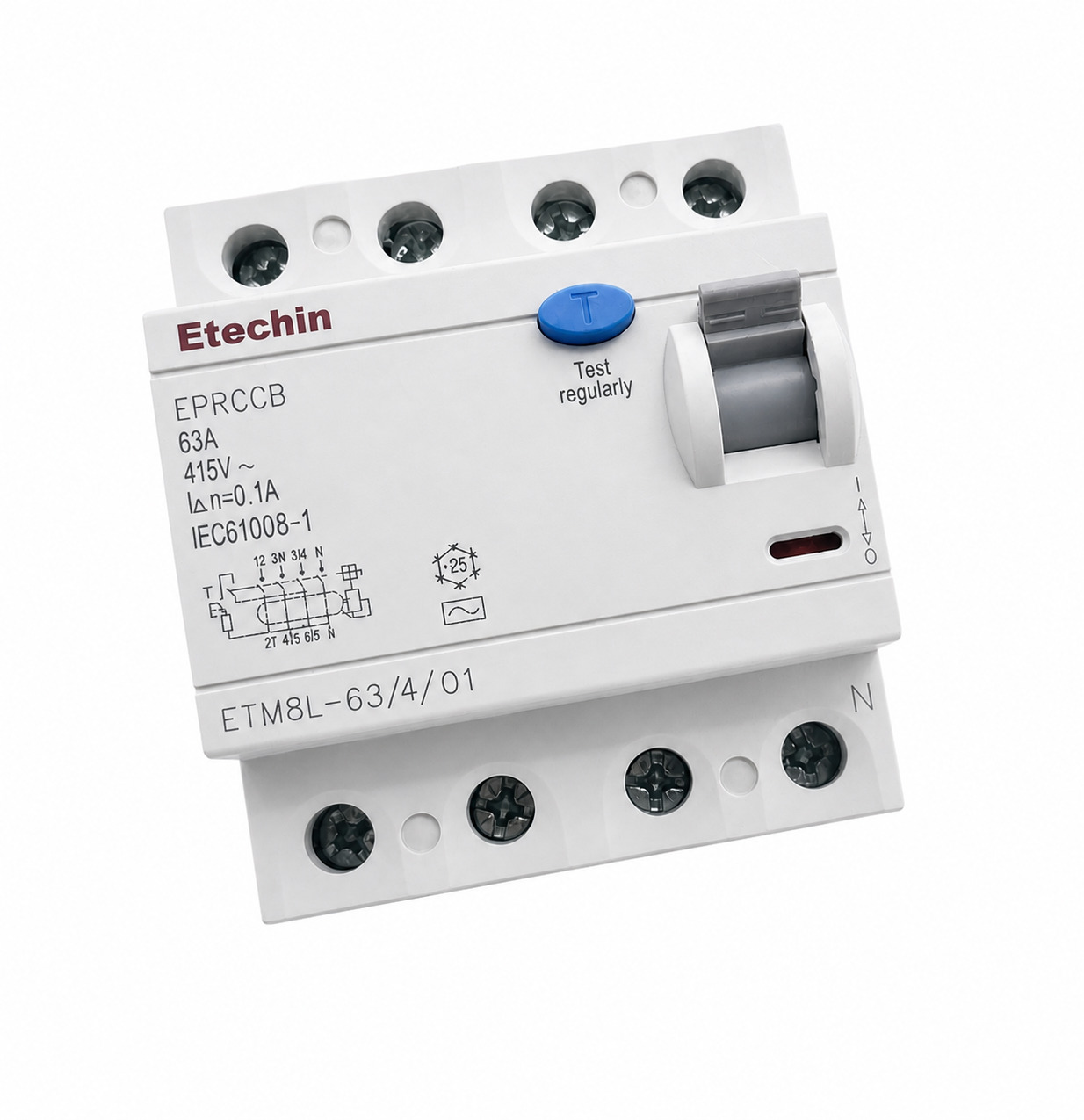 RCCB ETECHIN 63A BREAKER